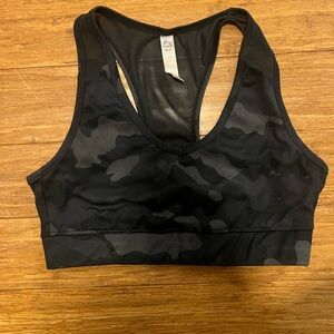 RBX Black Camouflage Sports Bra